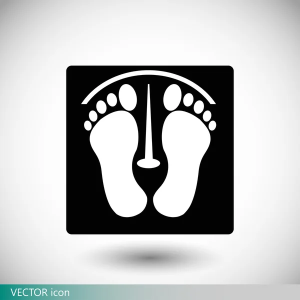 İnsan ayak izleri simgesi — Stok Vektör
