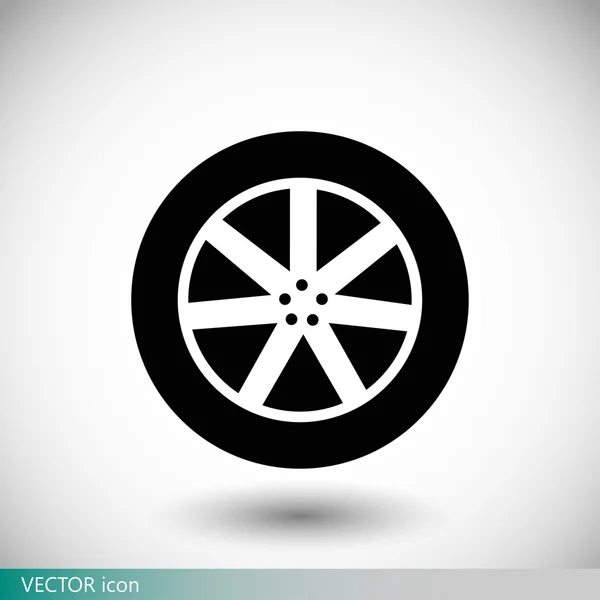 Icono de rueda de automóvil — Vector de stock