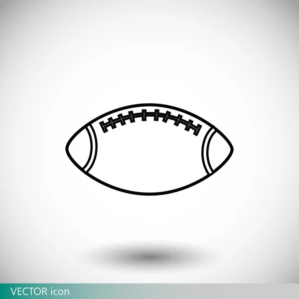 Ícone de bola de rugby — Vetor de Stock