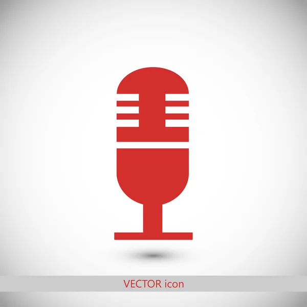 Ilustração do ícone do microfone — Vetor de Stock