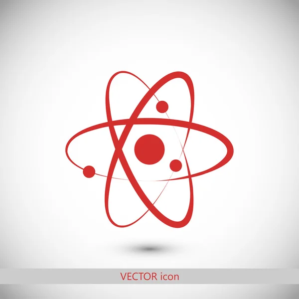 Ilustración de icono de signo de átomo — Vector de stock