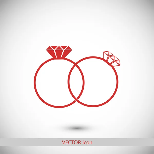 Ringar ikon illustration — Stock vektor