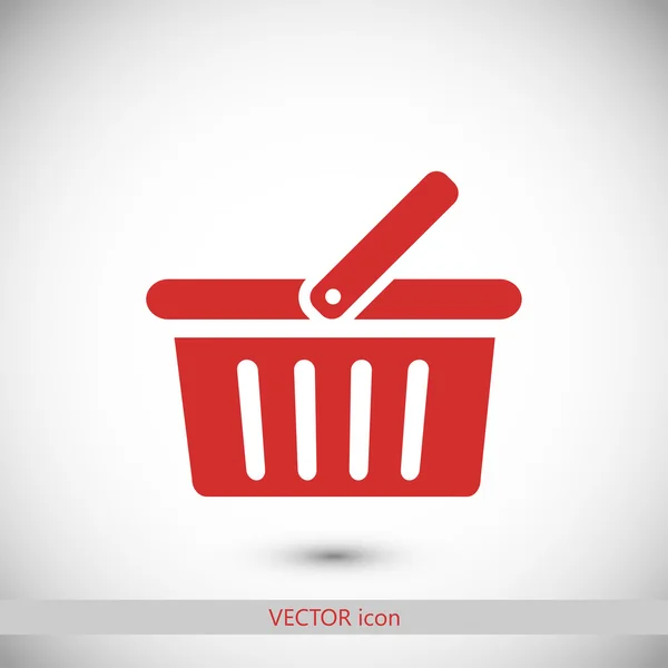 Red shopping basket icon 10eps Royalty Free Vector Image