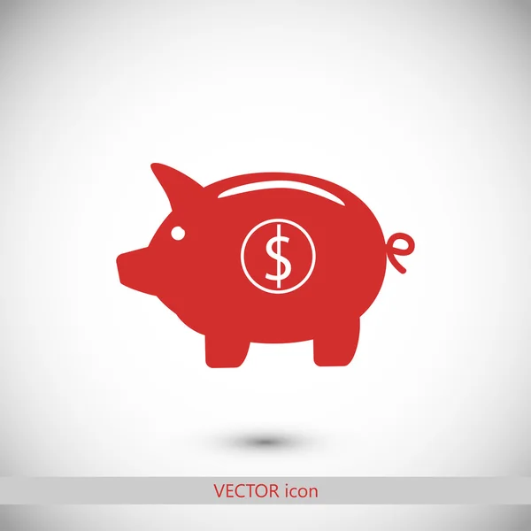 Свинячий банк - економія грошей ілюстрація — стоковий вектор