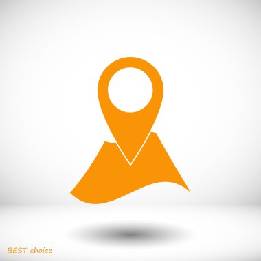 harita simgesi üzerinde toplu iğne