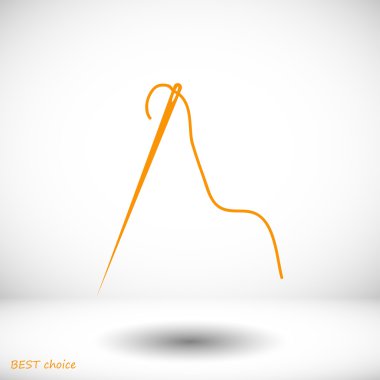 İş parçacığı ve iğne simgesi