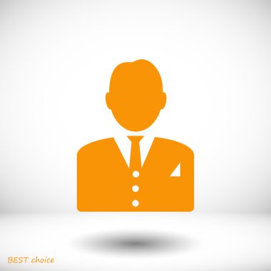 İşadamı Düz Simge