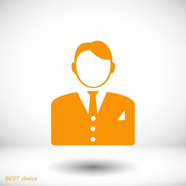 İşadamı Düz Simge