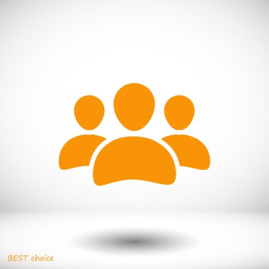 Erkekler düz simgesi