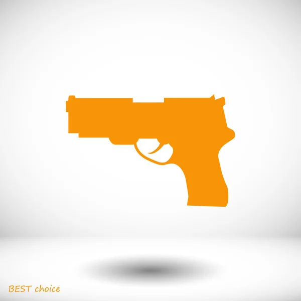 Пістолет пістолет значок — стоковий вектор