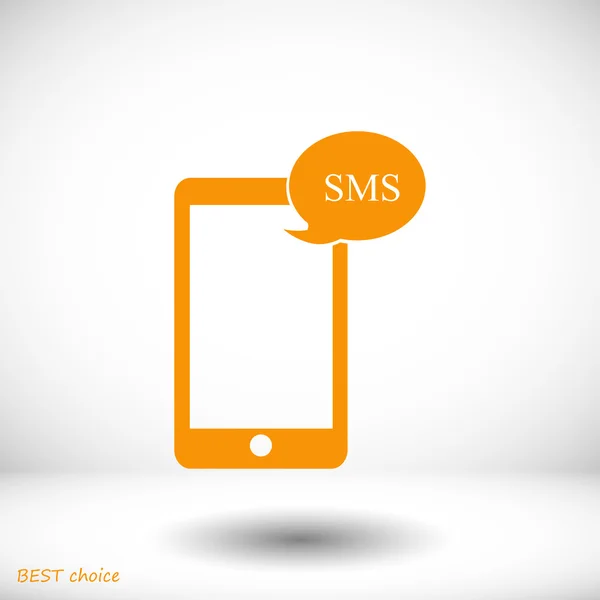 Mobiltelefon sms-ikon — Stock Vector