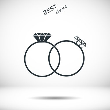 Yüzük düz simgesi