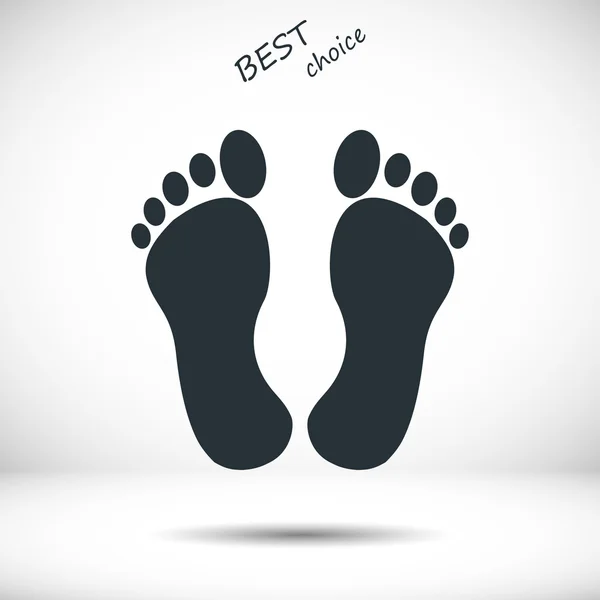 Human footprints icon — Stock Vector