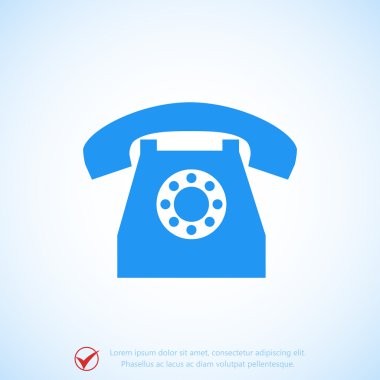 Telefon Düz Simgesi