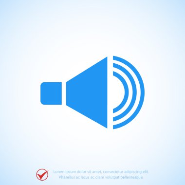 düz hoparlör simgesi