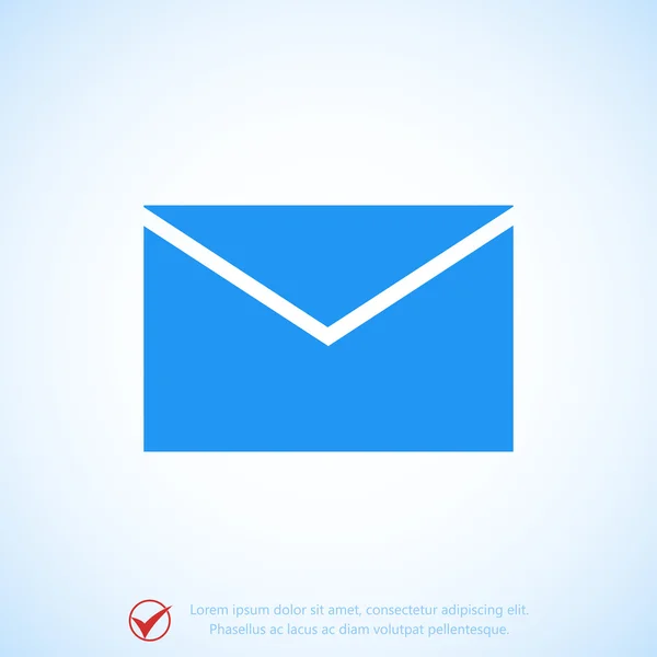 Blue envelope icon — Stock Vector