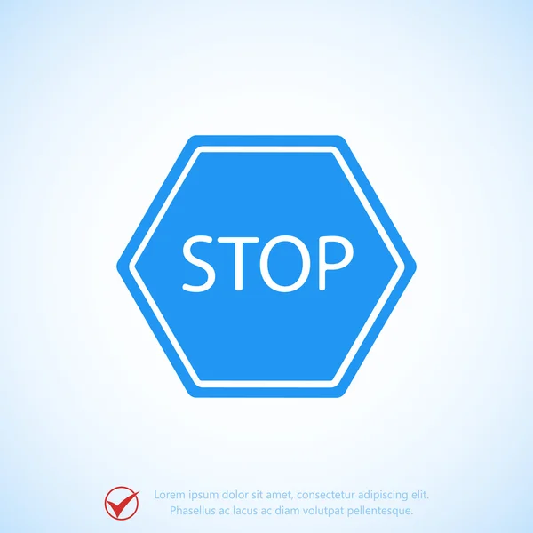 Stop flat icon — Stock Vector