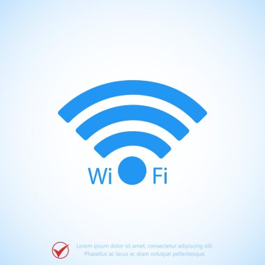 Wi-fi düz simgesi 