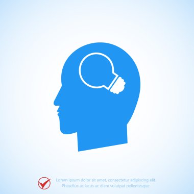 Yaratıcı fikirler ampul kavramı simgesi