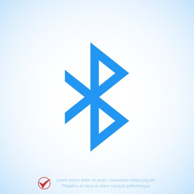 Bluetooth düz simgesi