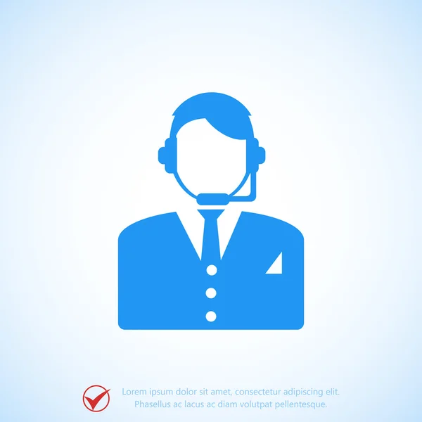 Callcenter Pictogram — Stockvector