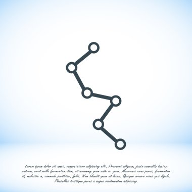 Diyagram düz simgesi