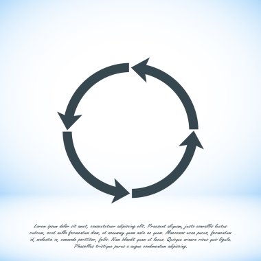 dairesel oklar düz simgesi