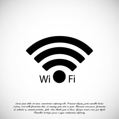 Wi-fi düz simgesi