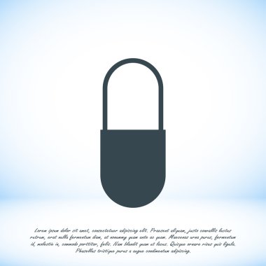 Kapsül düz simgesi