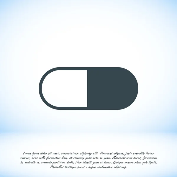 Capsule platte pictogram — Stockvector