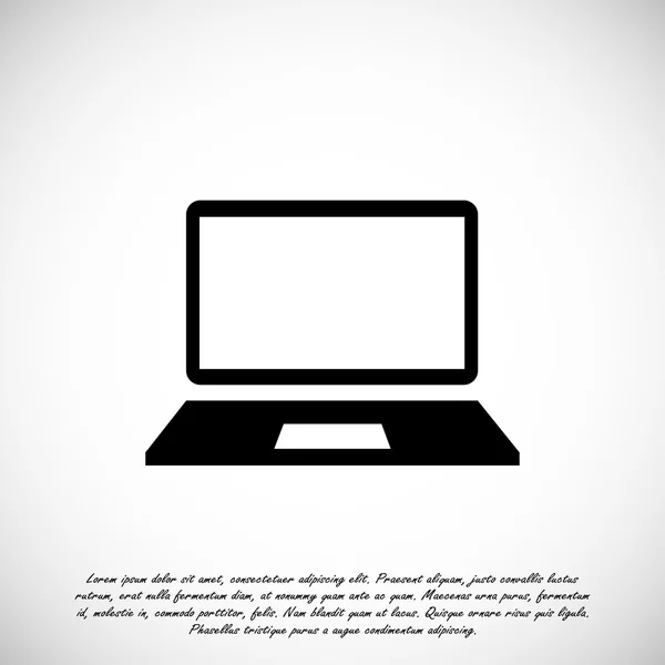 コンピューター フラット アイコンの絵文字 — ストックベクタ