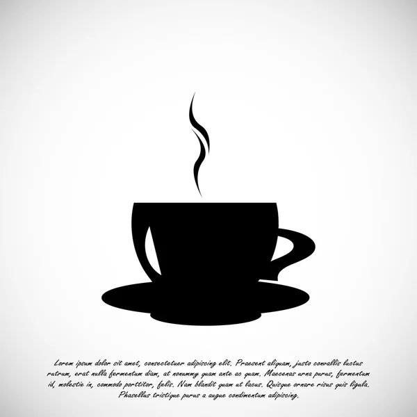 Icono plano de café — Vector de stock