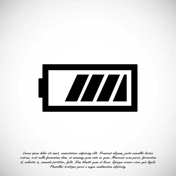 Batterij plat pictogram — Stockvector