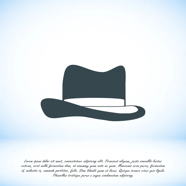 Hat flat icon — Stock Vector