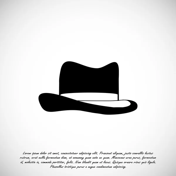 Sombrero icono plano — Vector de stock