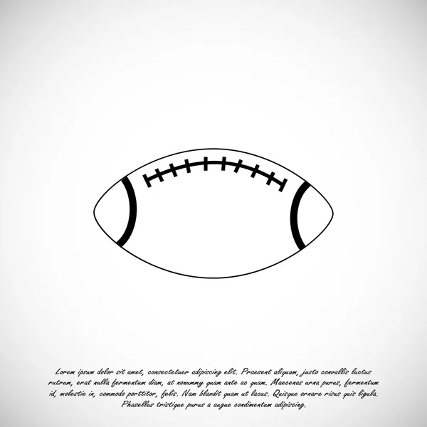 Rugby bal pictogram — Stockvector