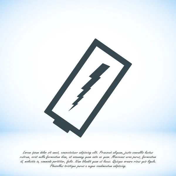 Ontladen van de batterij vlakke pictogram — Stockvector