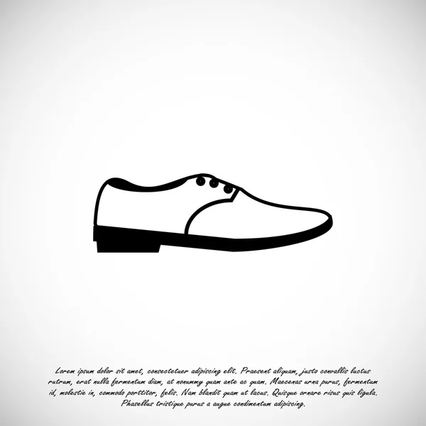 Zapato icono plano — Vector de stock