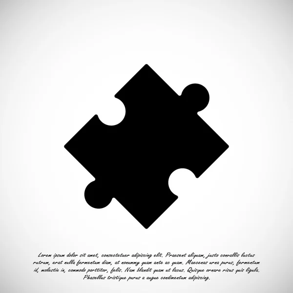 Puzzel platte pictogram — Stockvector