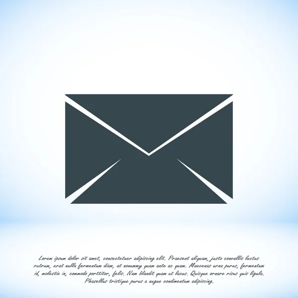 Zwarte envelop pictogram — Stockvector