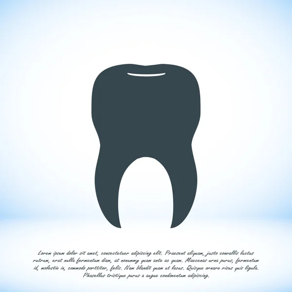 Tooth flat icon — Stock Vector