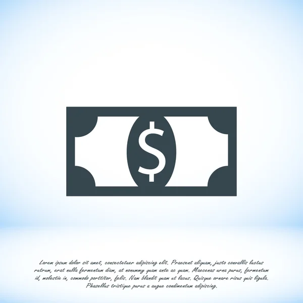 Icono plano de dinero — Archivo Imágenes Vectoriales