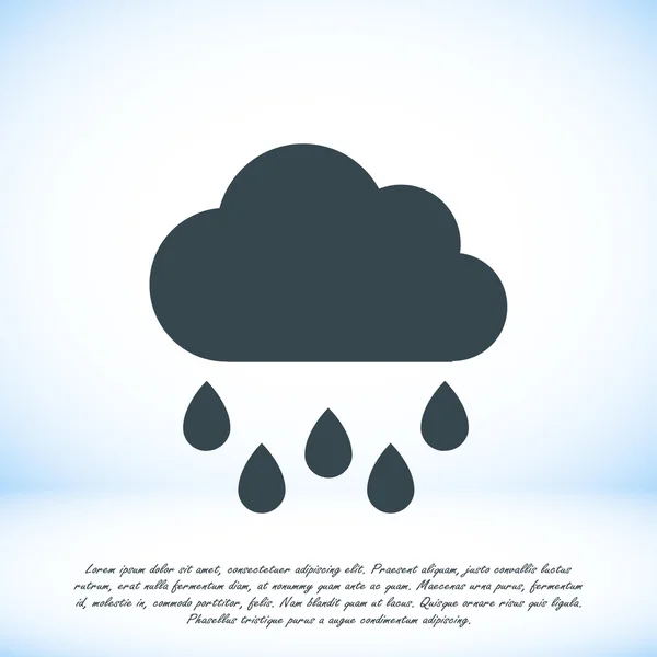 Wetter, Wolken flach Symbol — Stockvektor