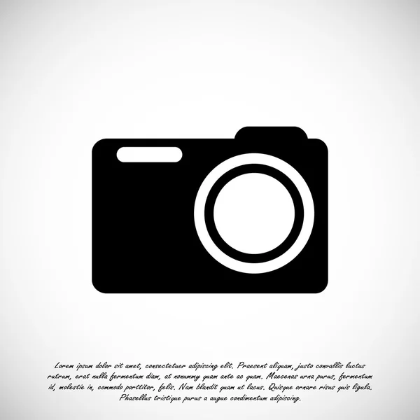 Platte pictogram van de camera — Stockvector