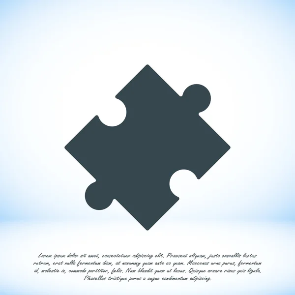 Puzzle flat icon — Stock Vector