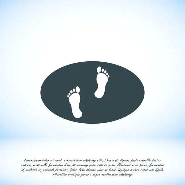 Footprints flat icon — Stock Vector