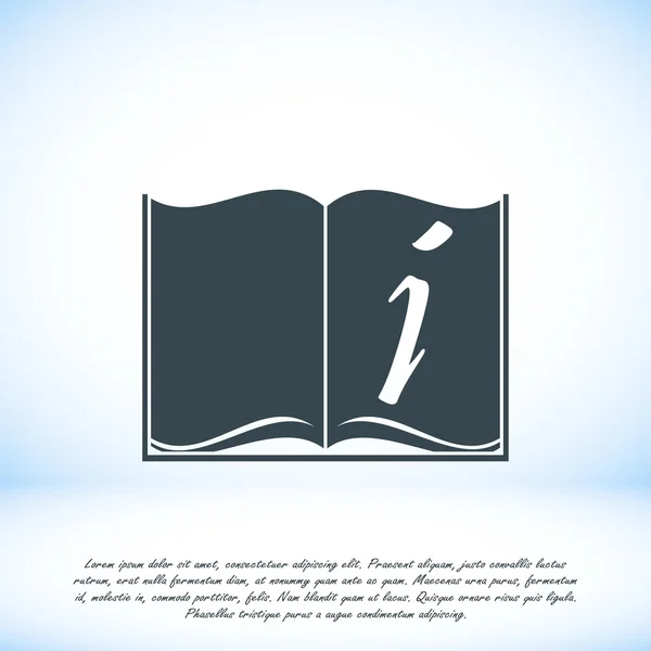 Open book flat icon — Stock Vector