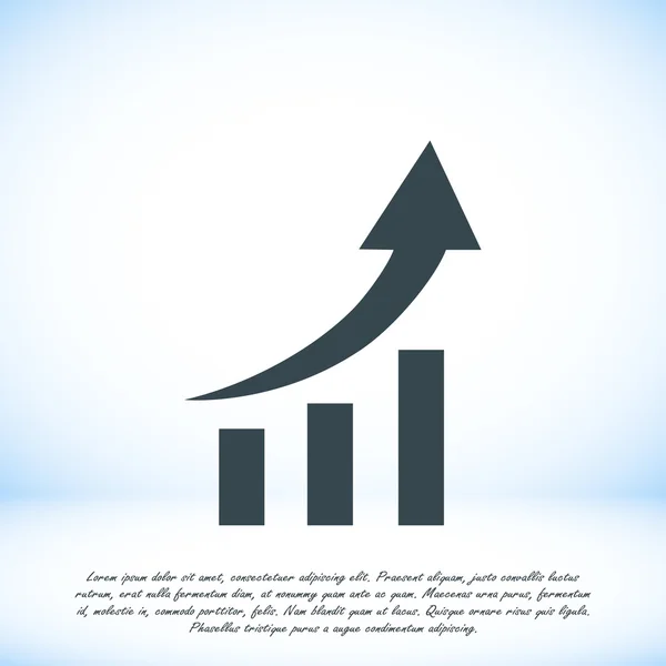 Ícone plano gráfico — Vetor de Stock