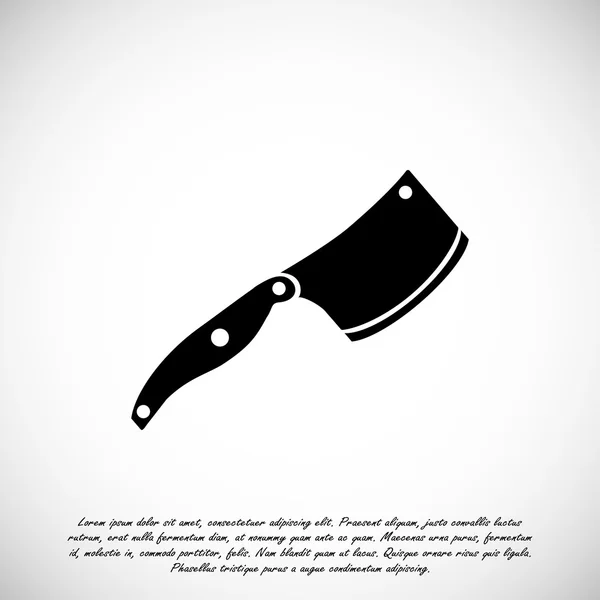 Cuchillo Icono plano — Vector de stock