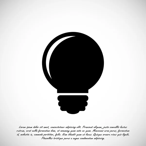 Pictograph of light bulb flat icon — Stock Vector